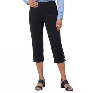 NEW EURO bengaline skimmer capri pants in black